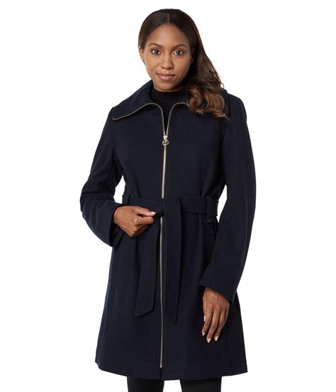 michael michael kors zip front wool jacket womens|Michael Kors winter coats clearance.